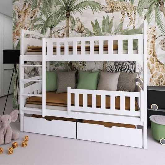 Wooden Bunk Bed Ignas with Storage