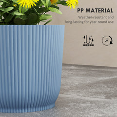 Outsunny Set of Three √ê¬§22cm Planters - Blue