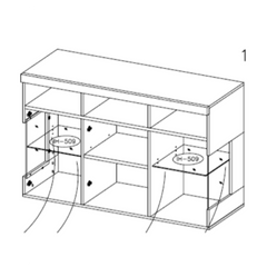 India 42 Display Cabinet 182cm