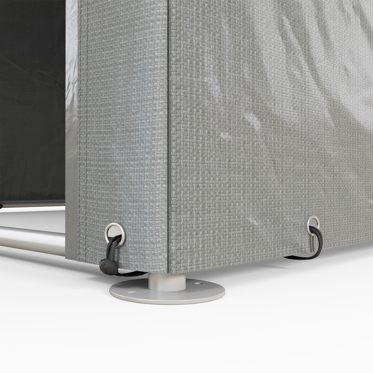 Outsunny 1.6 x 2.2m Garden Storage Shed Tent, with Accessories - Light Grey