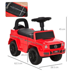 HOMCOM 3 in 1 Kids Ride On Car G350 Licensed Foot To Floor Slider Toddler Push Along NO POWER Red 12-36 months