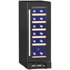 HOMCOM 19 Bottle 5-18√¢‚Äû∆í Wooden Rack Wine Fridge - Black