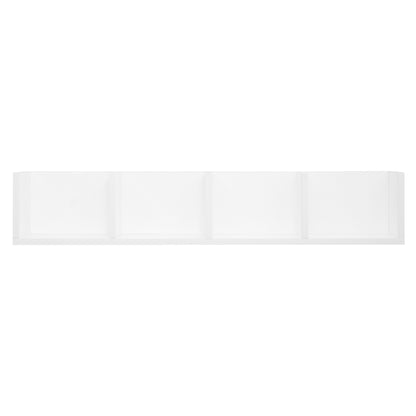 HOMCOM Wall Mount 84 CD / 56 DVD/Blu-ray/ Media Storage Rack 4 Cubes Wooden Shelf Organizer Unit Bookcase Display (White)