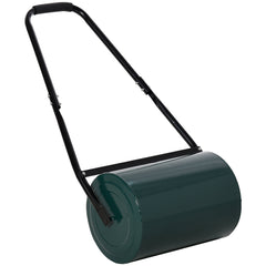 Outsunny 30 L Heavy Duty Water Or Sand Filled â30cm Garden Steel Lawn Roller Drum - Dark Green