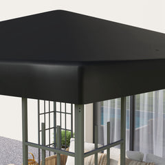 Outsunny 3 x 3(m) Gazebo Frame Replacement - Black