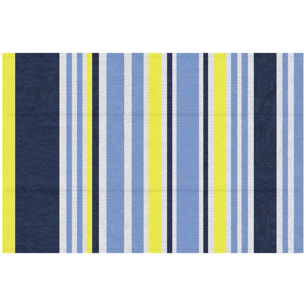 Outsunny Reversible Outdoor Rug, Waterproof Plastic Straw Mat for Backyard, Deck, RV, Picnic, Beach, Camping, 121 x 182 cm, Dark Blue and Yellow