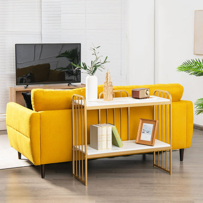 Faux Marble Sofa Side End Table or Living Room