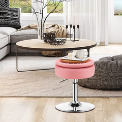 360° Swivel Vanity Stool with Removable Tray Lid-Pink