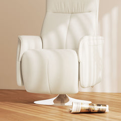 HOMCOM 10-Point Massage Recliner Armchair - Cream