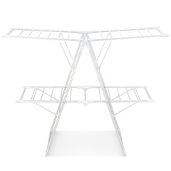 Foldable Clothes Drying Rack with 28 Hanging Rails-White