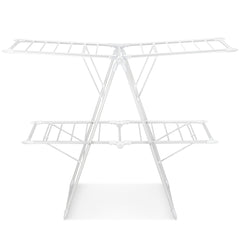 Foldable Clothes Drying Rack with 28 Hanging Rails-White