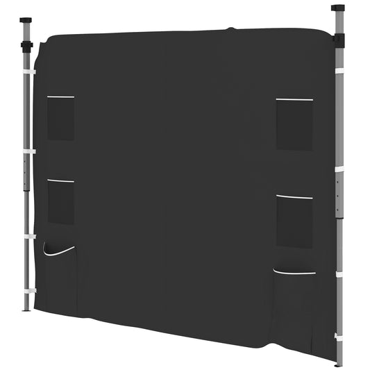 Outsunny 195 x 295cm Replacement Gazebo Sidewall - Black