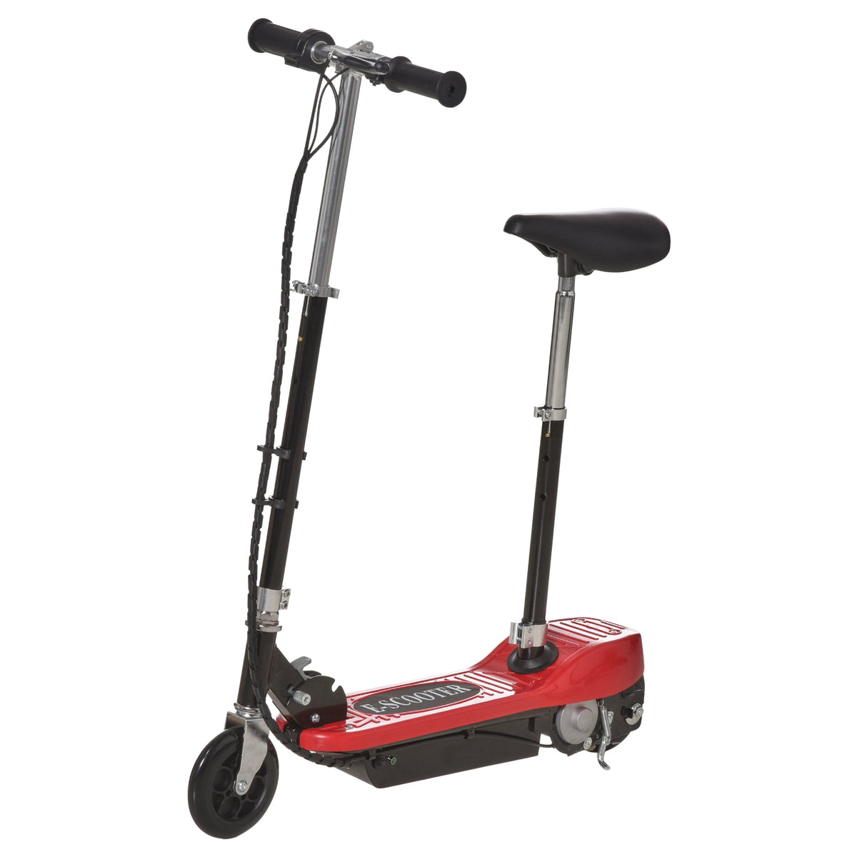 HOMCOM Outdoor Ride On Powered Scooter 120W Motor Bike 2 x 12V Battery - Red