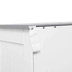 kleankin Freestanding Bathroom Cabinet, Storage Cupboard with 2 Drawers, Double Doors, Adjustable Shelf, White