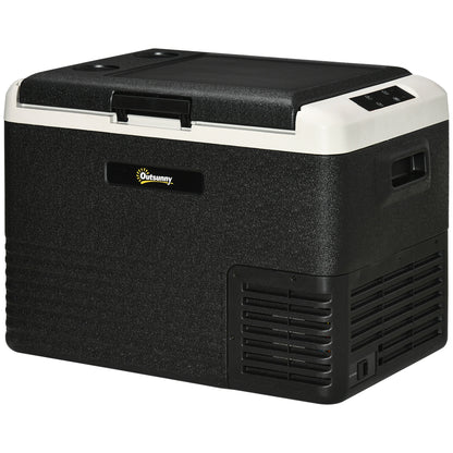 Outsunny 40L Portable Car Refrigerator - Grey and Black