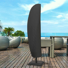 Outsunny Parasol Cover, Cantilever Umbrella Cover, Banana Umbrella Protector with Zipper for Outdoor Garden, Patio, Black