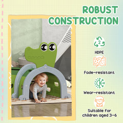 AIYAPLAY Crocodile Design Kids Play Tunnel for Ages 3-6 Crawl and Climb