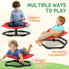 AIYAPLAY Sensory Spinning Chair for Kids, for Coordination, Balance, Red