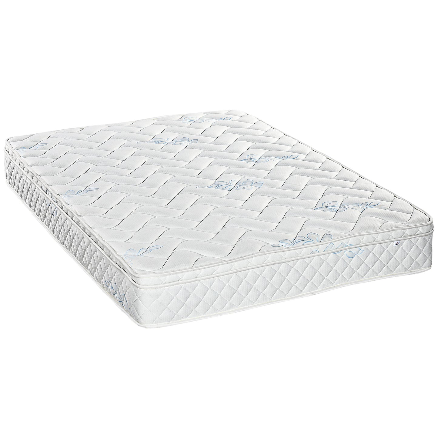 HOMCOM Double Mattress, Pocket Sprung Mattress in a Box with Breathable Foam and Individually Wrapped Spring, 190cmx137cmx22.5cm, White