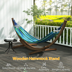 Outsunny 3.25m Wooden Hammock Stand Universal Fit Garden Picnic Camp Accessories, Brown