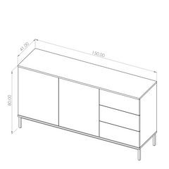 Querty 01 Sideboard Cabinet 150cm