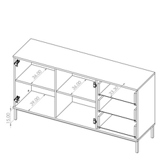 Querty 01 Sideboard Cabinet 150cm