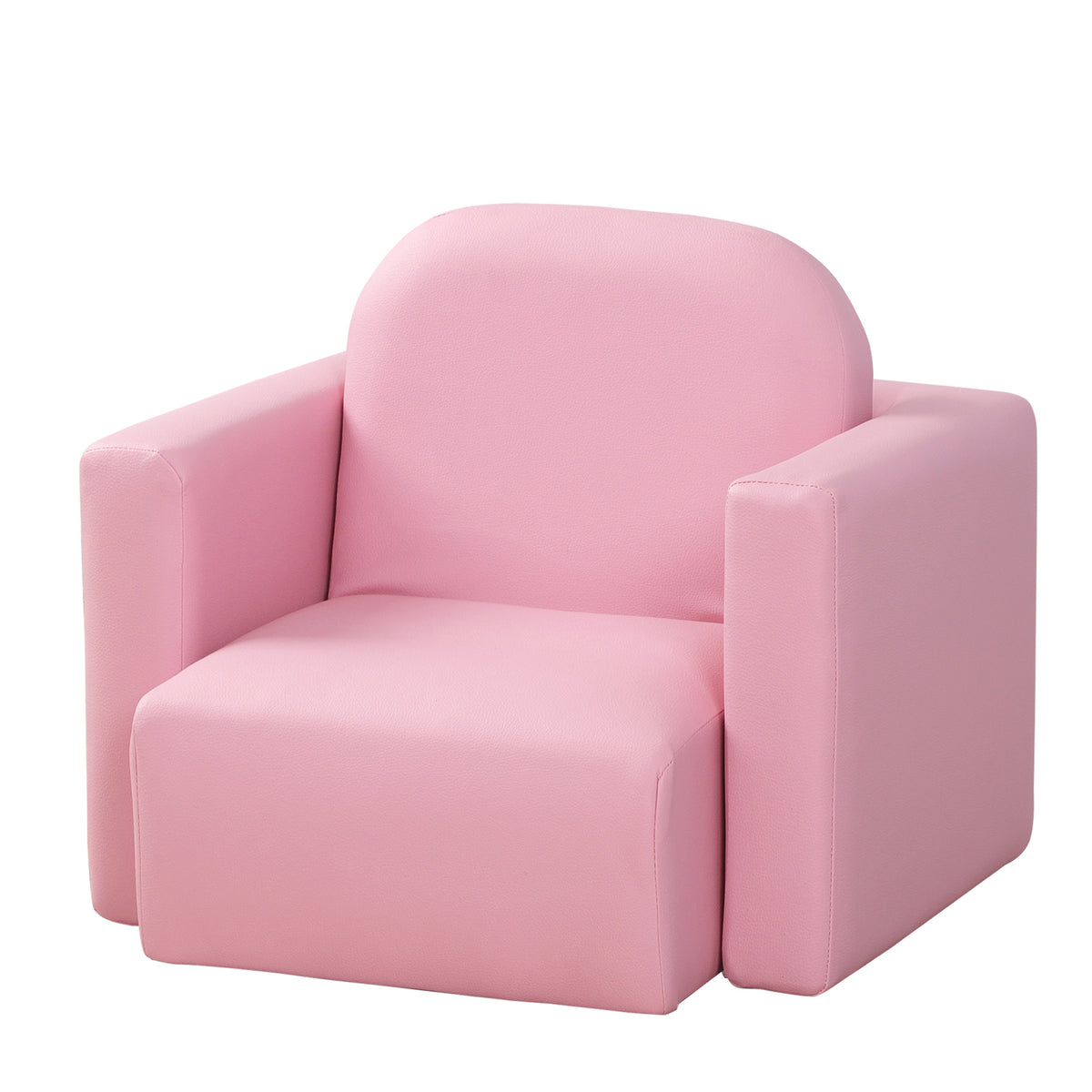 HOMCOM 2 In 1 Toddler Sofa Chair, 48 x 44 x 41 cm, for Game Relax Playroom, Pink