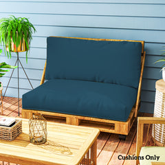 Outsunny 2 Seater Pallet Furniture Cushions Pallet Cushions, UPF20+ 220gsm Fabric, 20 cm Thick Outdoor Seat Pads, Navy Blue