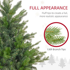 HOMCOM 5ft Bare Artificial Christmas Tree, with 1309 Tips - Green