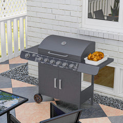 Outsunny Seven-Burner Gas BBQ Grill - Grey