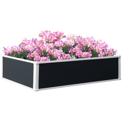 Outsunny 302L Raised Garden Bed, Weather-resistant PP Planter Box Containers for Outdoor Patio Plant Flower Vegetable, 120 x 90 x 30 cm