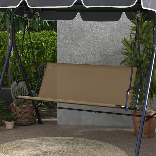 Outsunny Garden Swing Seat Cover Replacement, for 2 and 3 Seater Swing Bench, 115 x 45 x 45cm, Beige