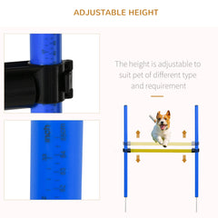 مجموعة تدريب طاعة الكلاب من PawHut Pet Agility Training Equipment قابلة للتعديل (أعمدة + حواجز + نفق + صندوق توقف)