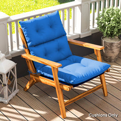 Outsunny 115 x 56cm Rocking Chair Padded Seat Cushion - Blue