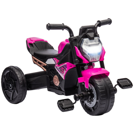 AIYAPLAY Motorcycle Design, 3 in 1 Toddler Trike, Sliding Car, Balance Bike with Headlight, Music, Horn, Pink