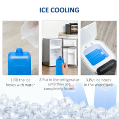 HOMCOM Portable Air Cooler, 6L Tank Humidifier Evaporative Ice Cooling Fan Water Conditioner Unit with 3 Modes, 3 Speed, Remote, Timer, Oscillating for Home Bedroom, White