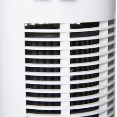 HOMCOM 30'' Freestanding Tower Fan, 3 Speed 3 Mode, 10h Timer, 70 Degree Oscillation, LED Light, 5M Remote Controller, White