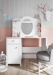 Luna LN-06 Desk Hutch with Mirror 94cm