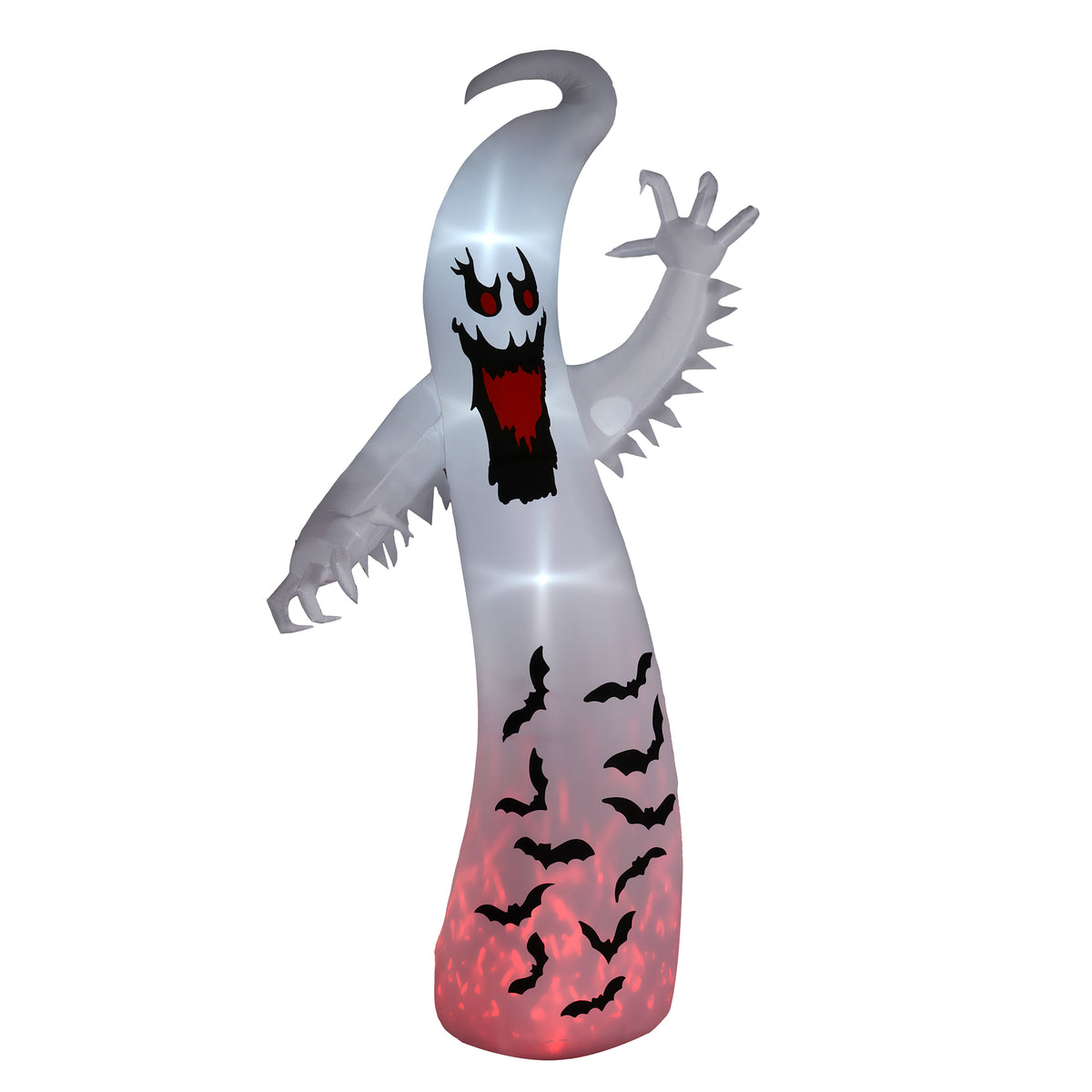 Outsunny 11.8ft Scary Inflatable Ghost Halloween Decoration, with Accessories