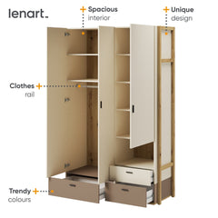 Lenny LY-01 Hinged Wardrobe 135cm