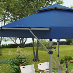 Outsunny 3 x 3m Height Adjustable Pop-Up Gazebo, with Accessories - Blue