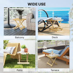 Outsunny Wooden Foldable Outdoor Coffee Table