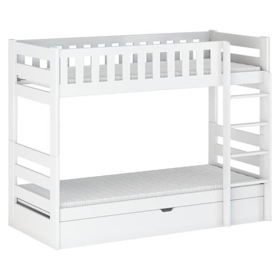 Wooden Bunk Bed Focus With Storage