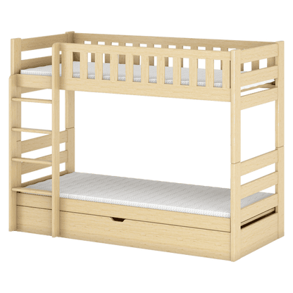 Wooden Bunk Bed Focus With Storage