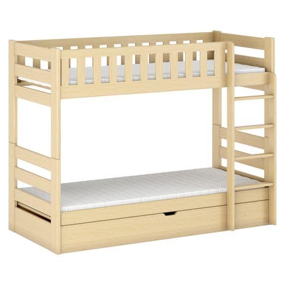 Wooden Bunk Bed Focus With Storage