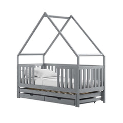 Wooden Single Bed Magic With Trundle