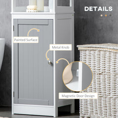 kleankin Tall Bathroom Cabinet Free Standing Slimline Cupboard Tallboy Unit Storage Organiser for Bathroom, Living Room, Kitchen