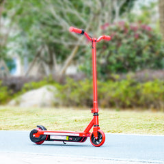 AIYAPLAY Electric Scooter for Ages 6-14, with Colourful Light and Electric Brake, Electric Scooter E Scooter, Up to 10 KM/H & 8 KM, Red