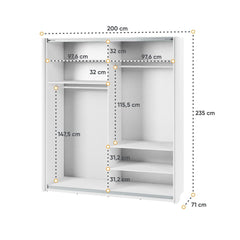 Maxi MX-04 Sliding Door Wardrobe 200cm