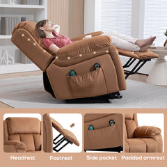 HOMCOM Eight Massage Point Electric Reclining Lift Chair, with Remote - Brown